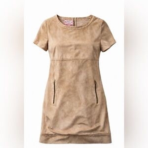 Phoebe Couture Suede-like Shift Mini Dress. Size 12